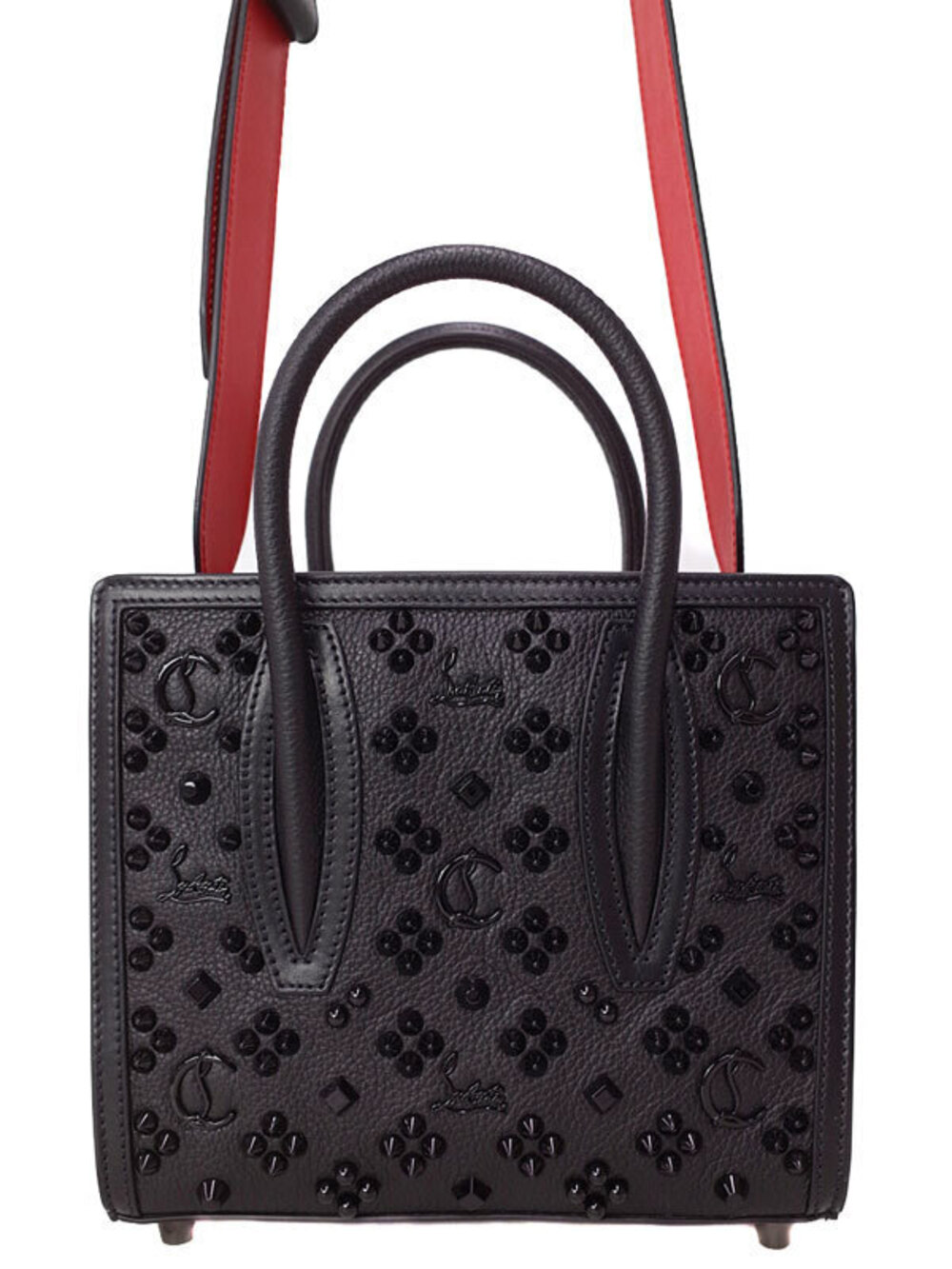Christian Louboutin black grained calfskin Paloma Tote Bag